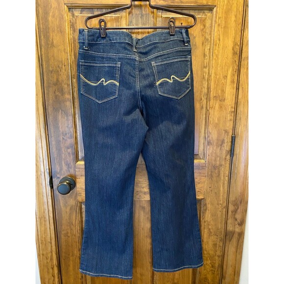 Faded Glory Womens Dark Denim Plus Size 14 Western Jeans Cowgirl Rodeo - Picture 3 of 11